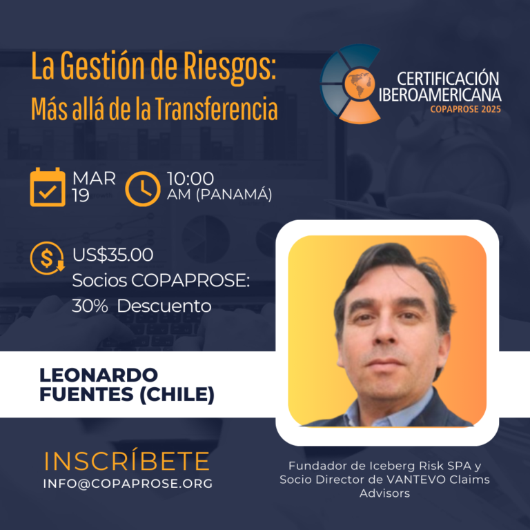 Certificación: La Gestión de Riesgos: Más Allá de la Transferencia