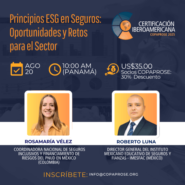 Certificación: Principios ESG en Seguros: Oportunidades y Retos para el Sector